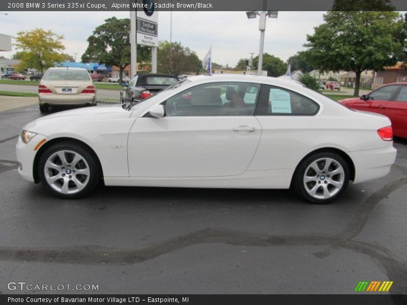 Alpine White / Saddle Brown/Black 2008 BMW 3 Series 335xi Coupe