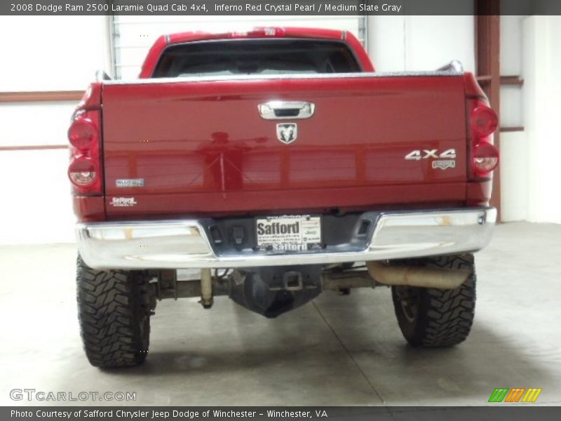 Inferno Red Crystal Pearl / Medium Slate Gray 2008 Dodge Ram 2500 Laramie Quad Cab 4x4