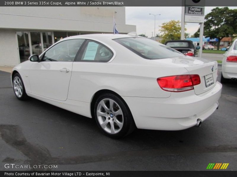 Alpine White / Saddle Brown/Black 2008 BMW 3 Series 335xi Coupe