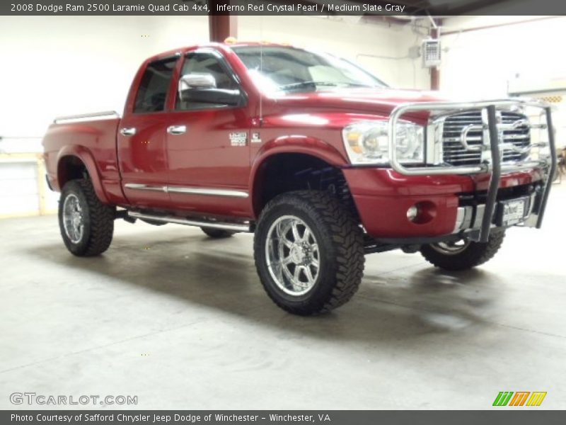 Inferno Red Crystal Pearl / Medium Slate Gray 2008 Dodge Ram 2500 Laramie Quad Cab 4x4