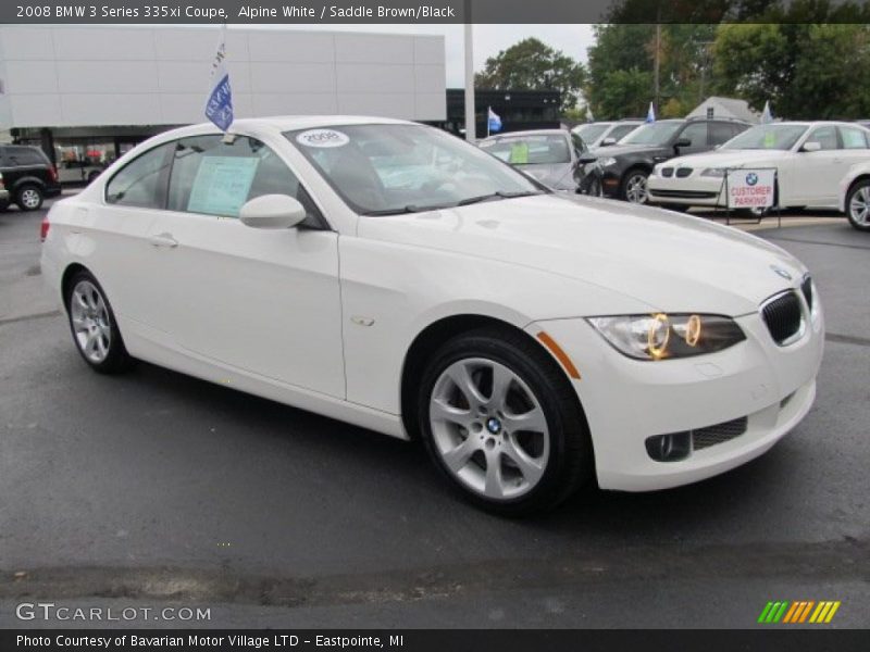Alpine White / Saddle Brown/Black 2008 BMW 3 Series 335xi Coupe