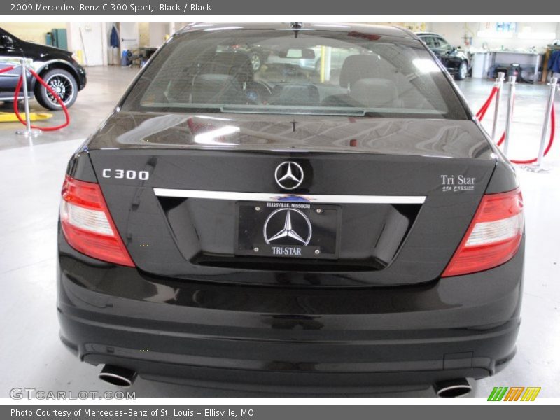 Black / Black 2009 Mercedes-Benz C 300 Sport