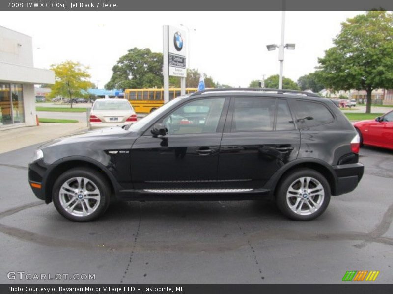 Jet Black / Beige 2008 BMW X3 3.0si