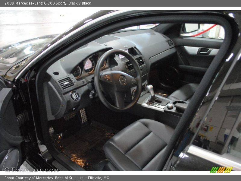 Black / Black 2009 Mercedes-Benz C 300 Sport