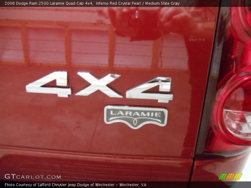 Inferno Red Crystal Pearl / Medium Slate Gray 2008 Dodge Ram 2500 Laramie Quad Cab 4x4