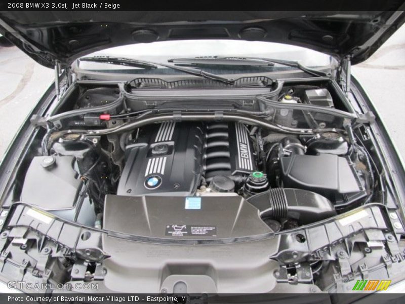 Jet Black / Beige 2008 BMW X3 3.0si