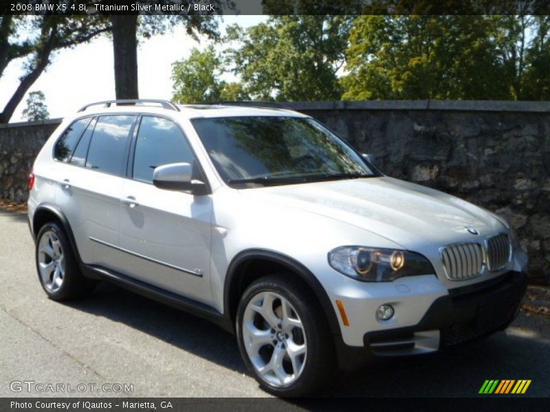 Titanium Silver Metallic / Black 2008 BMW X5 4.8i