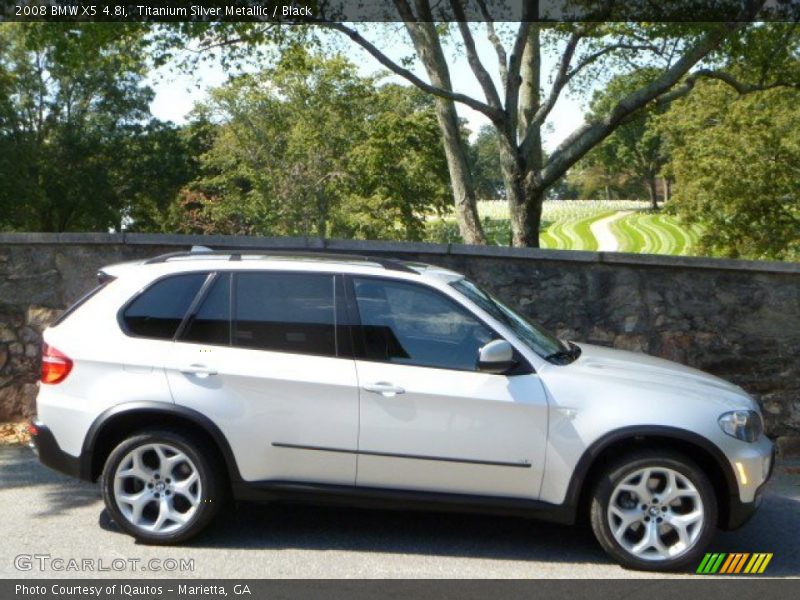 Titanium Silver Metallic / Black 2008 BMW X5 4.8i