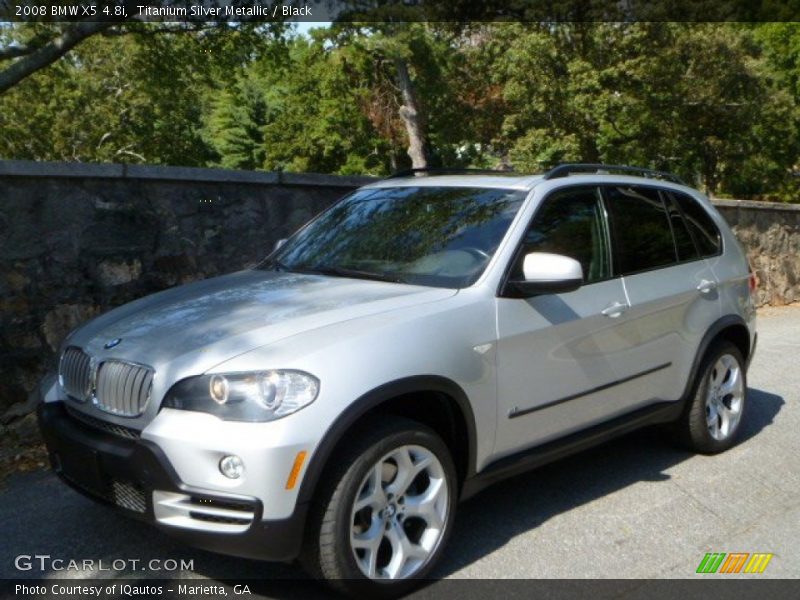 Titanium Silver Metallic / Black 2008 BMW X5 4.8i