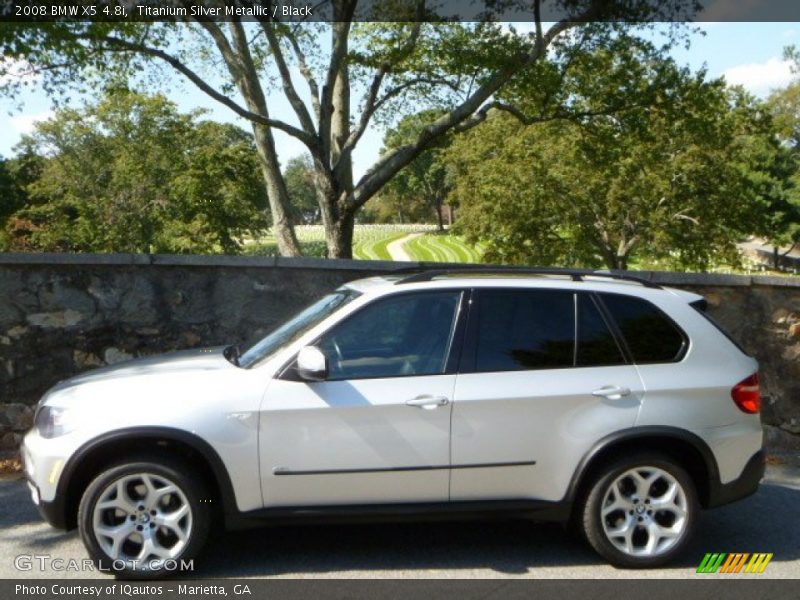 Titanium Silver Metallic / Black 2008 BMW X5 4.8i