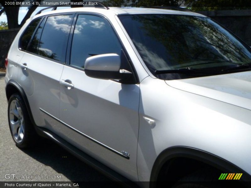 Titanium Silver Metallic / Black 2008 BMW X5 4.8i
