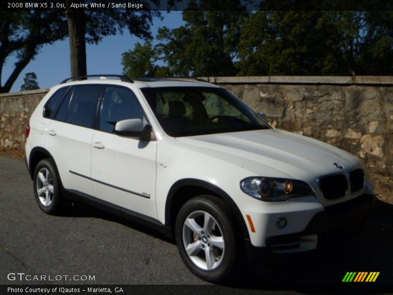 Alpine White / Sand Beige 2008 BMW X5 3.0si