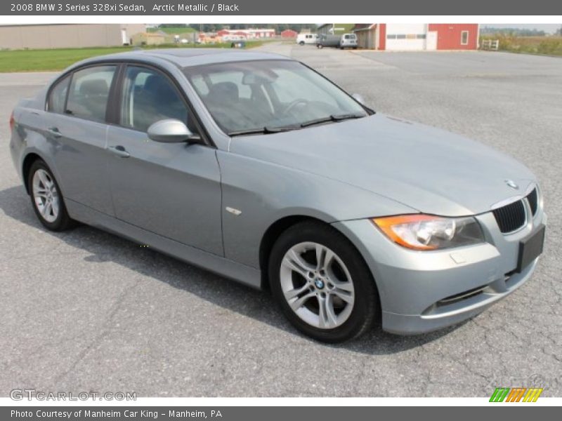 Arctic Metallic / Black 2008 BMW 3 Series 328xi Sedan