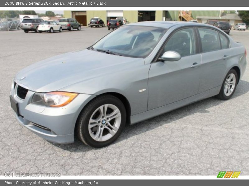 Arctic Metallic / Black 2008 BMW 3 Series 328xi Sedan