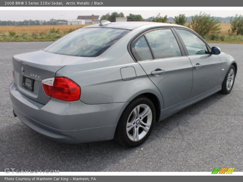 Arctic Metallic / Black 2008 BMW 3 Series 328xi Sedan