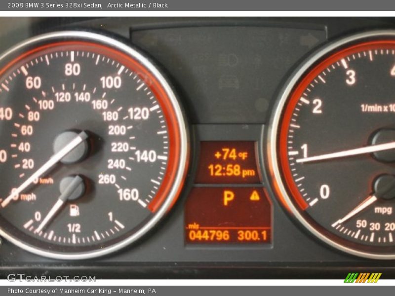 Arctic Metallic / Black 2008 BMW 3 Series 328xi Sedan