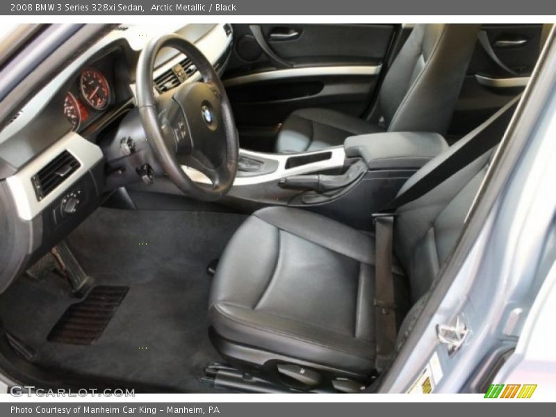 Arctic Metallic / Black 2008 BMW 3 Series 328xi Sedan