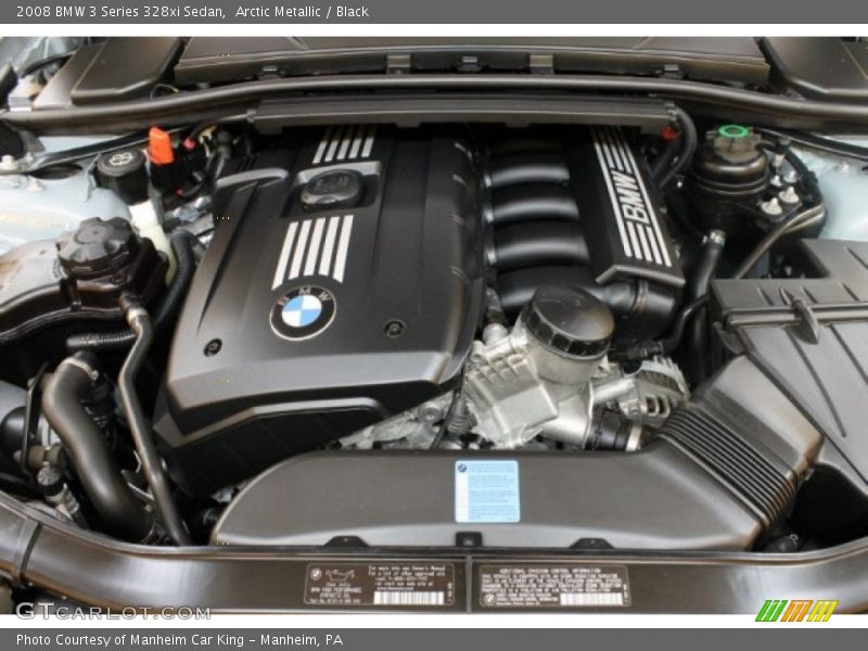 Arctic Metallic / Black 2008 BMW 3 Series 328xi Sedan
