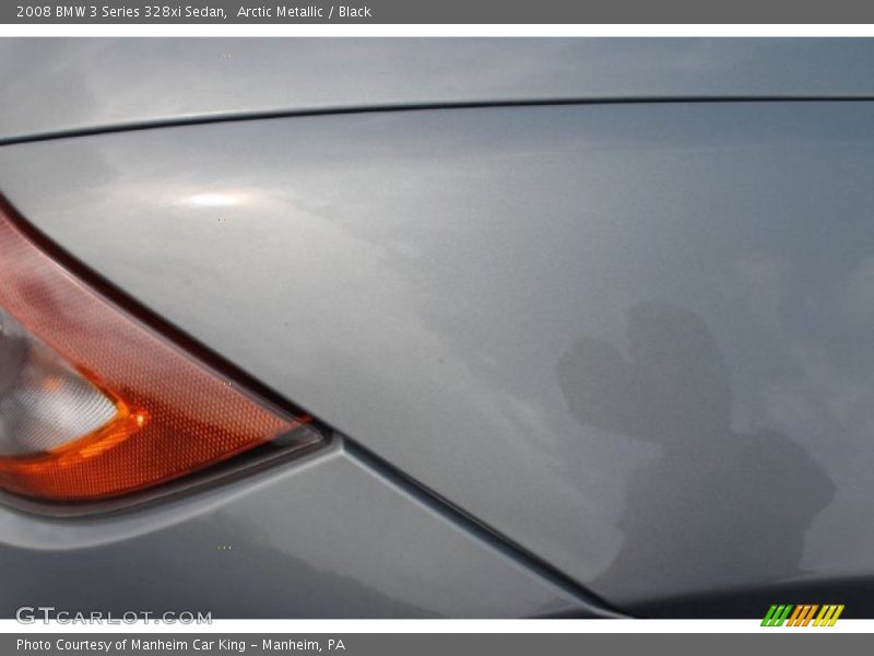Arctic Metallic / Black 2008 BMW 3 Series 328xi Sedan
