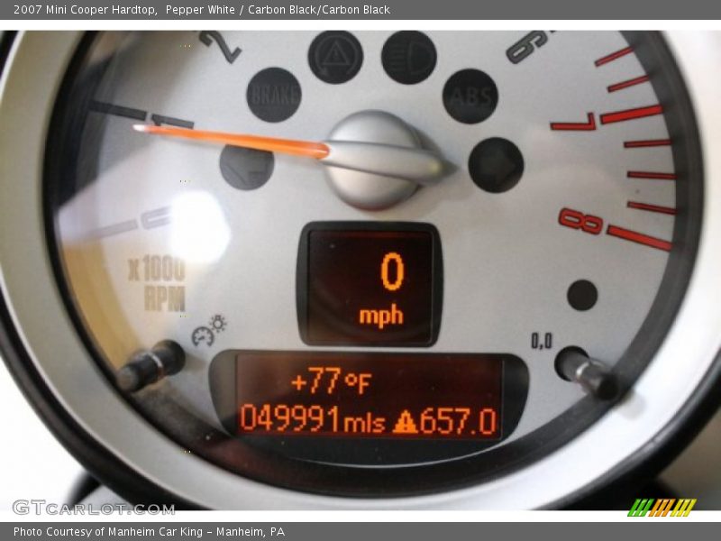 Pepper White / Carbon Black/Carbon Black 2007 Mini Cooper Hardtop