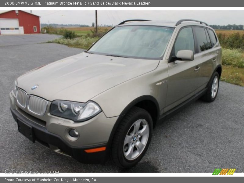Platinum Bronze Metallic / Sand Beige/Black Nevada Leather 2008 BMW X3 3.0si