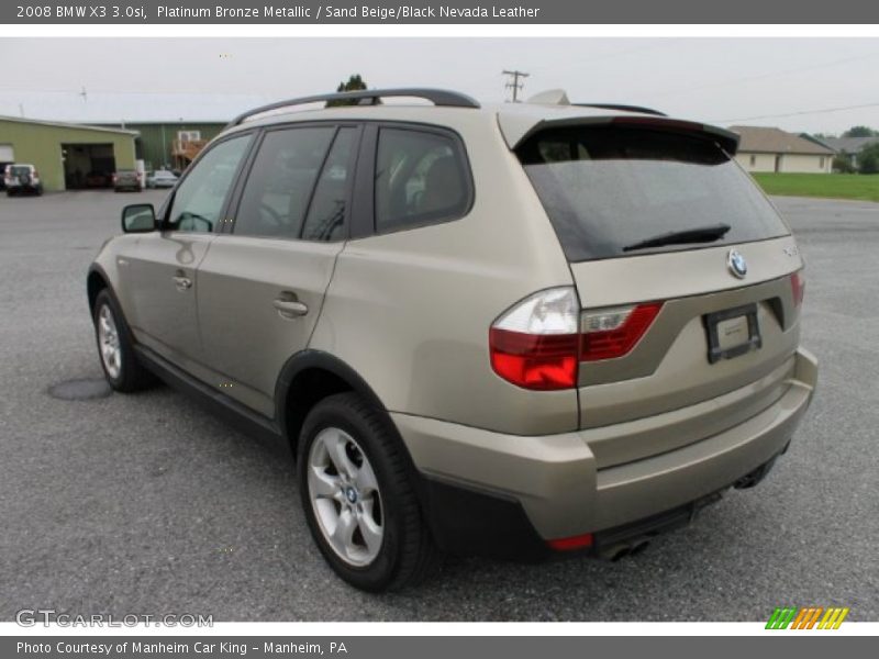 Platinum Bronze Metallic / Sand Beige/Black Nevada Leather 2008 BMW X3 3.0si