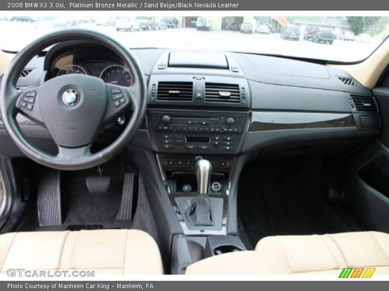 Platinum Bronze Metallic / Sand Beige/Black Nevada Leather 2008 BMW X3 3.0si