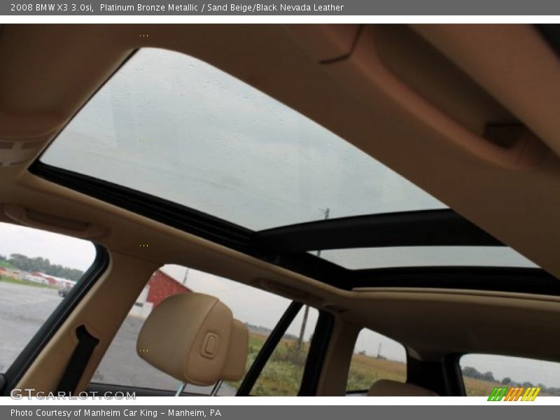 Platinum Bronze Metallic / Sand Beige/Black Nevada Leather 2008 BMW X3 3.0si