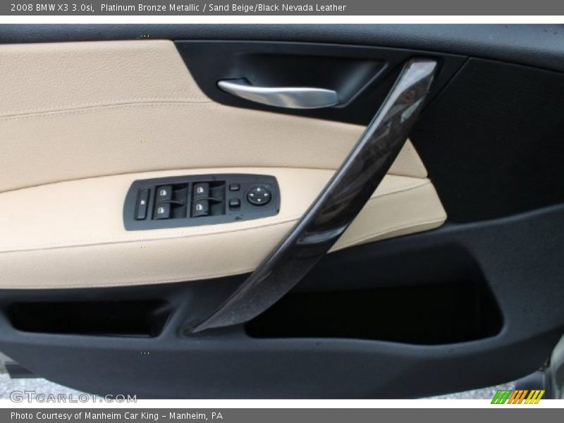Platinum Bronze Metallic / Sand Beige/Black Nevada Leather 2008 BMW X3 3.0si