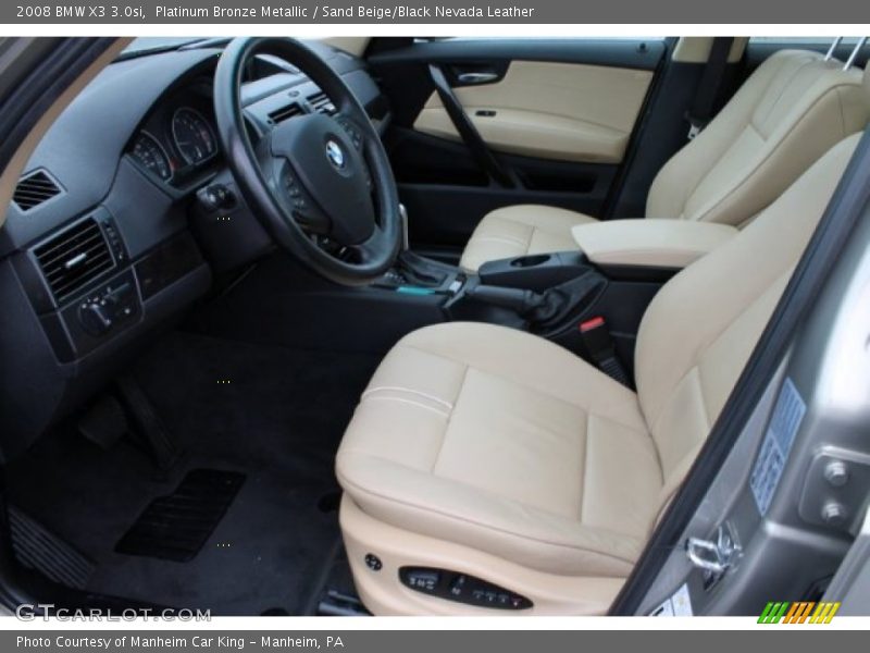 Platinum Bronze Metallic / Sand Beige/Black Nevada Leather 2008 BMW X3 3.0si