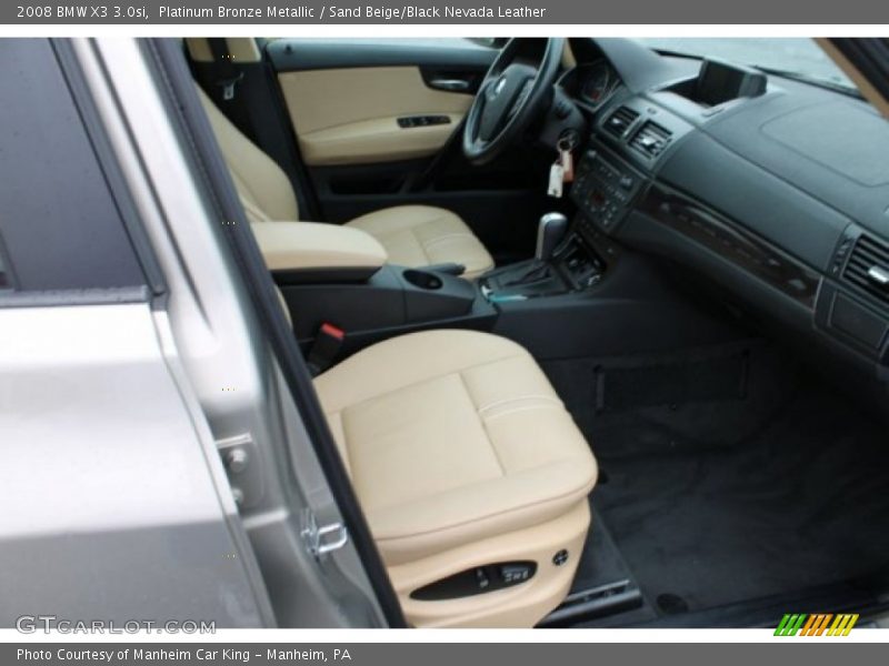 Platinum Bronze Metallic / Sand Beige/Black Nevada Leather 2008 BMW X3 3.0si