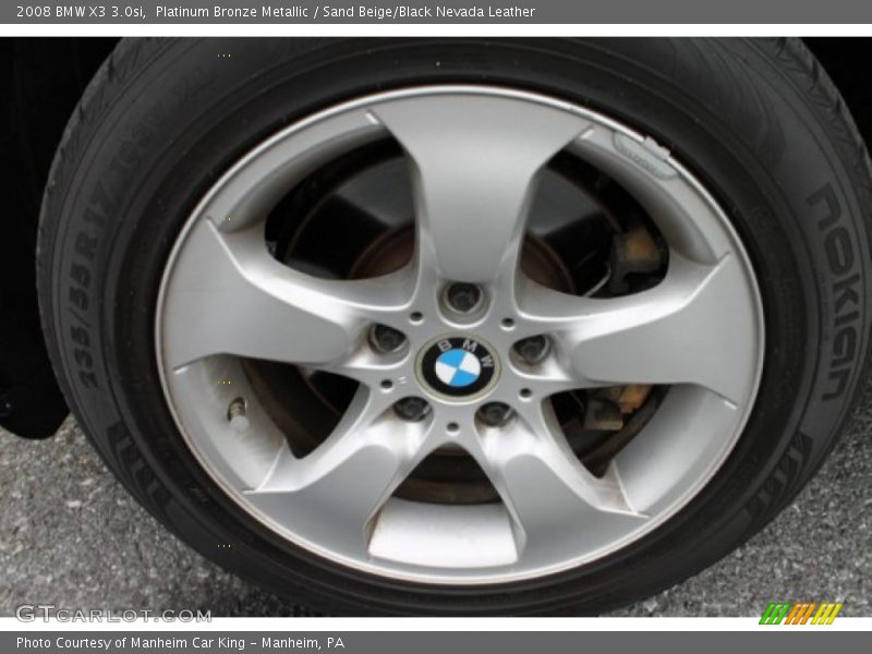 Platinum Bronze Metallic / Sand Beige/Black Nevada Leather 2008 BMW X3 3.0si
