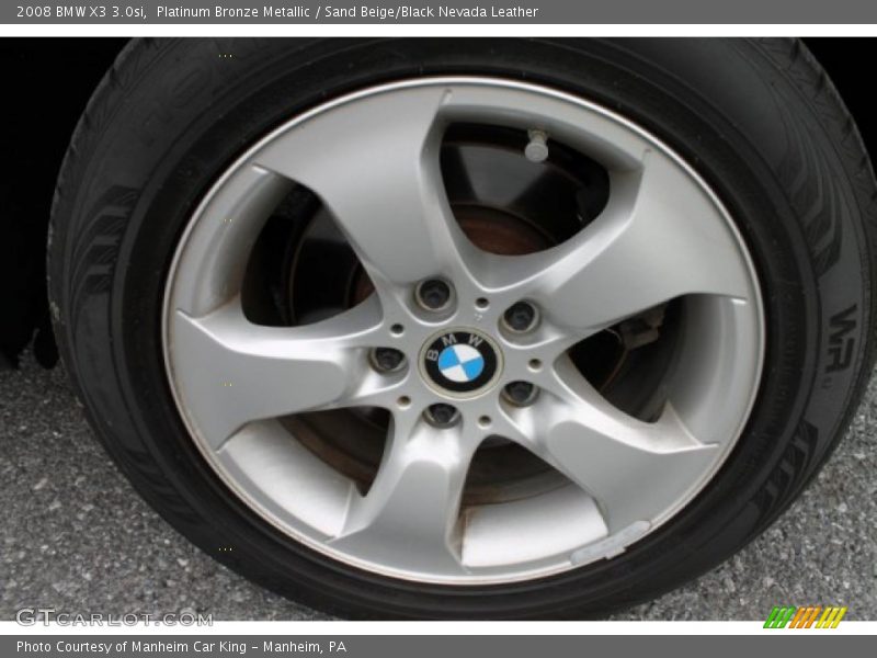 Platinum Bronze Metallic / Sand Beige/Black Nevada Leather 2008 BMW X3 3.0si