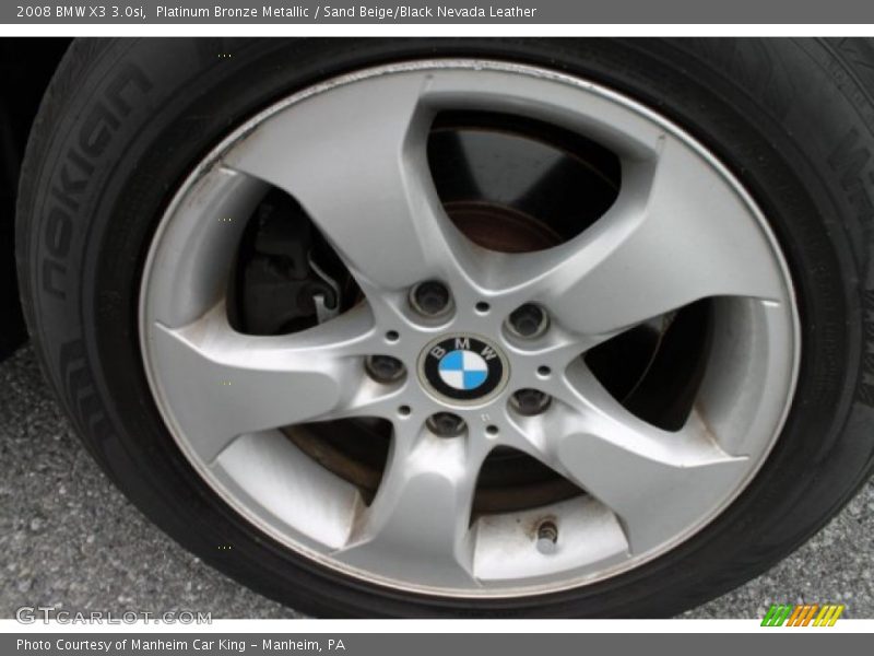 Platinum Bronze Metallic / Sand Beige/Black Nevada Leather 2008 BMW X3 3.0si