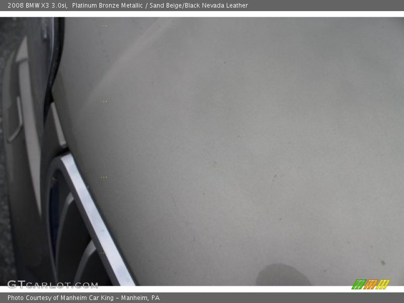 Platinum Bronze Metallic / Sand Beige/Black Nevada Leather 2008 BMW X3 3.0si