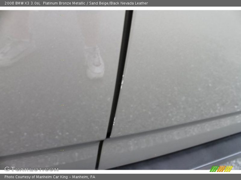 Platinum Bronze Metallic / Sand Beige/Black Nevada Leather 2008 BMW X3 3.0si