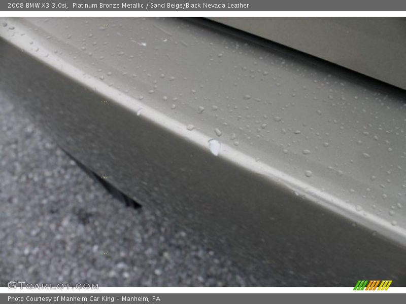 Platinum Bronze Metallic / Sand Beige/Black Nevada Leather 2008 BMW X3 3.0si