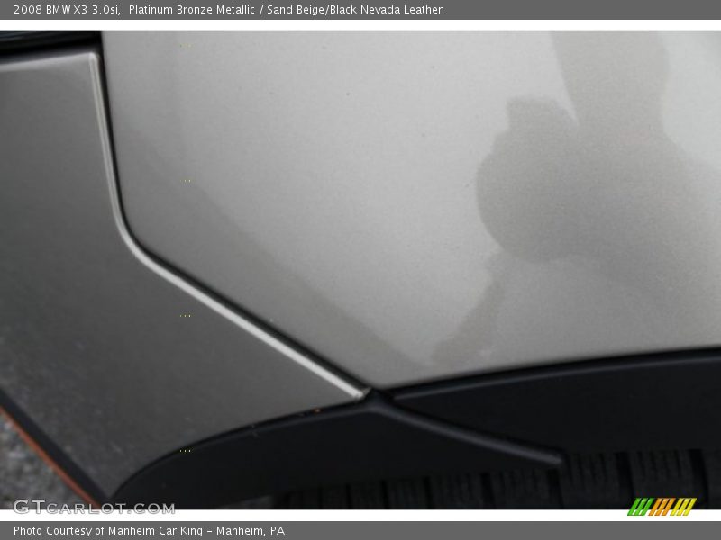 Platinum Bronze Metallic / Sand Beige/Black Nevada Leather 2008 BMW X3 3.0si