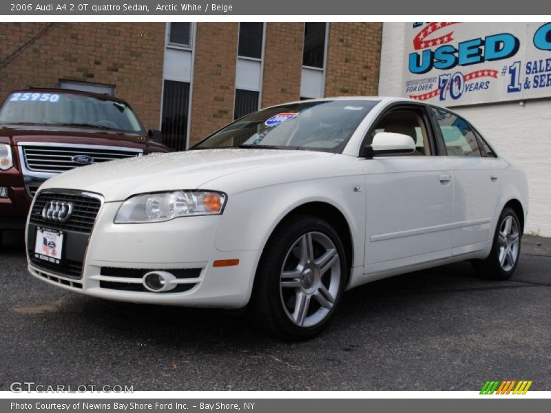 Arctic White / Beige 2006 Audi A4 2.0T quattro Sedan