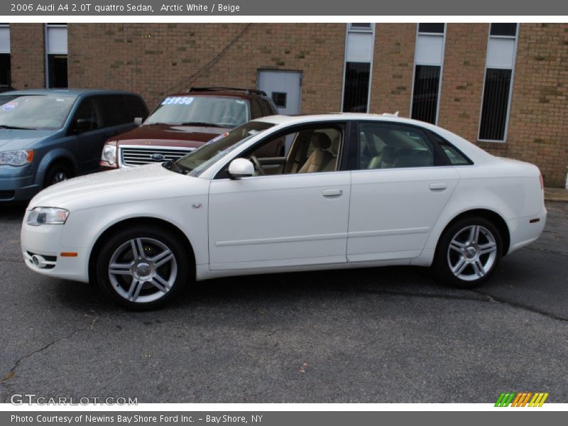 Arctic White / Beige 2006 Audi A4 2.0T quattro Sedan
