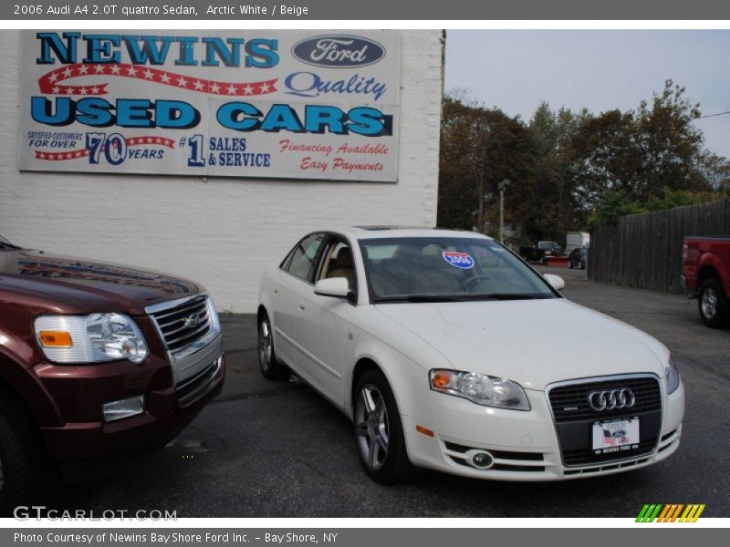 Arctic White / Beige 2006 Audi A4 2.0T quattro Sedan