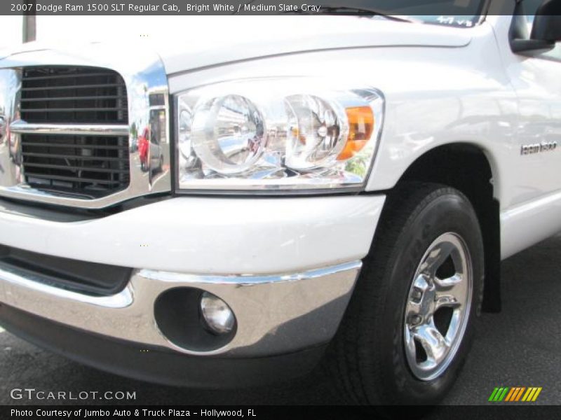Bright White / Medium Slate Gray 2007 Dodge Ram 1500 SLT Regular Cab