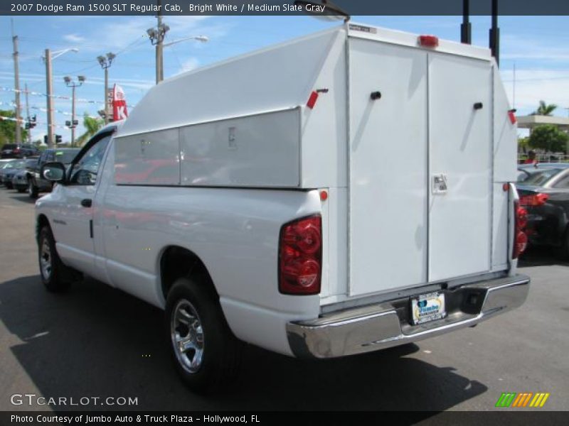 Bright White / Medium Slate Gray 2007 Dodge Ram 1500 SLT Regular Cab