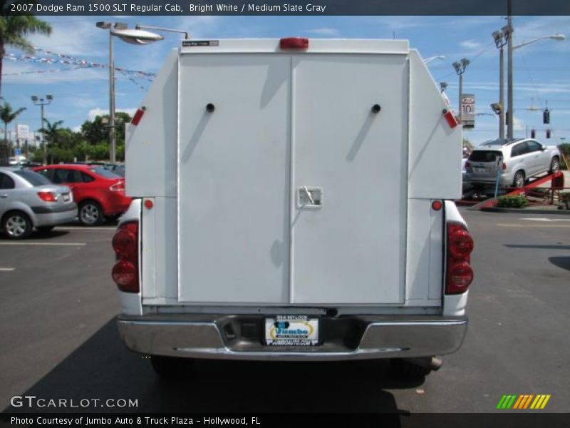 Bright White / Medium Slate Gray 2007 Dodge Ram 1500 SLT Regular Cab