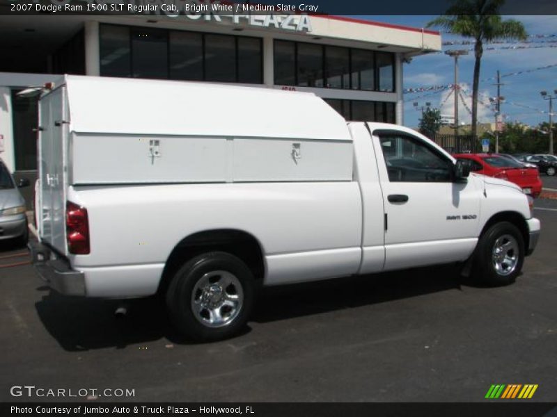 Bright White / Medium Slate Gray 2007 Dodge Ram 1500 SLT Regular Cab