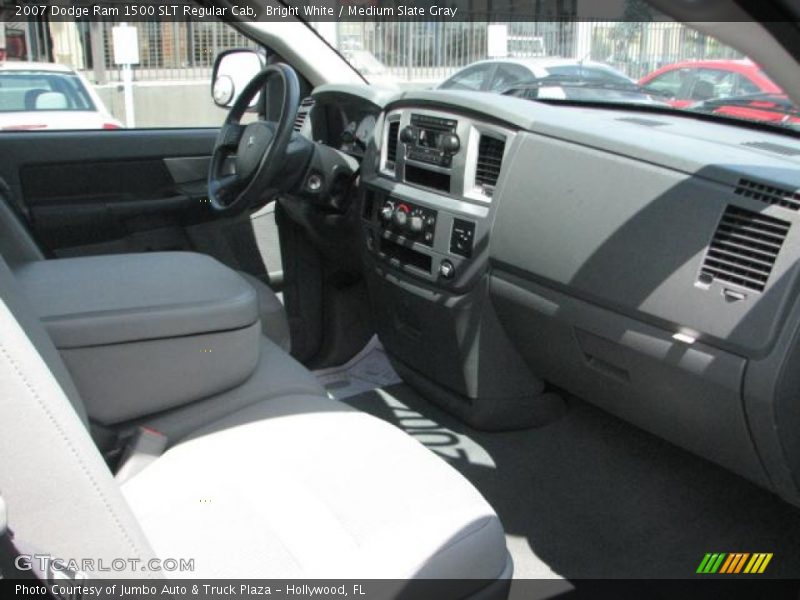 Bright White / Medium Slate Gray 2007 Dodge Ram 1500 SLT Regular Cab