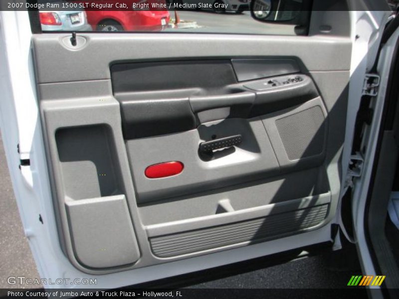 Bright White / Medium Slate Gray 2007 Dodge Ram 1500 SLT Regular Cab