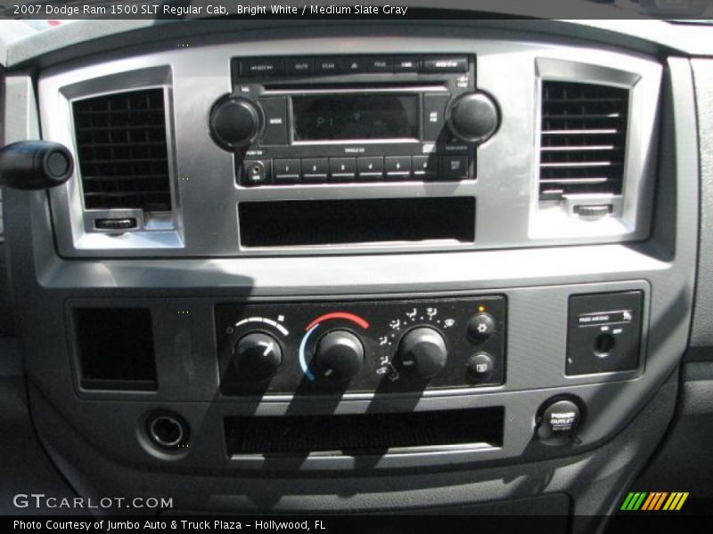 Bright White / Medium Slate Gray 2007 Dodge Ram 1500 SLT Regular Cab