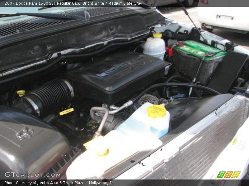 Bright White / Medium Slate Gray 2007 Dodge Ram 1500 SLT Regular Cab