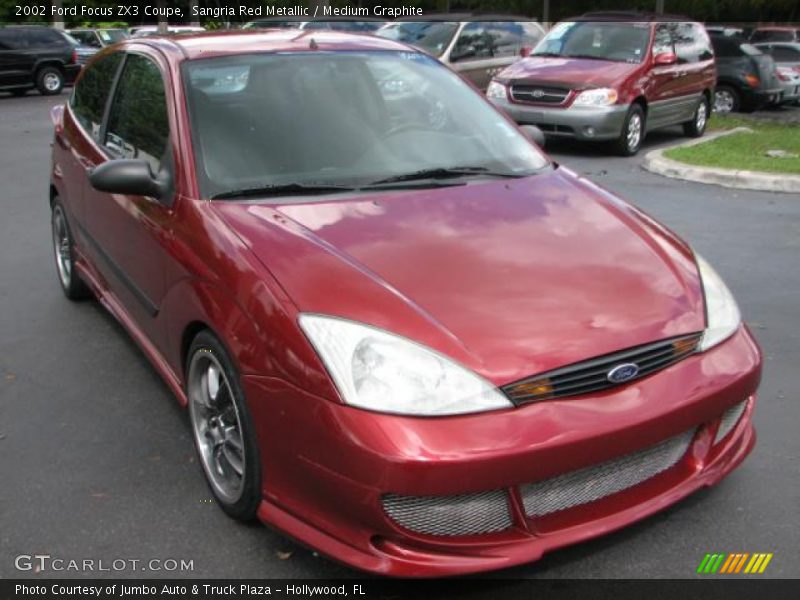 Sangria Red Metallic / Medium Graphite 2002 Ford Focus ZX3 Coupe